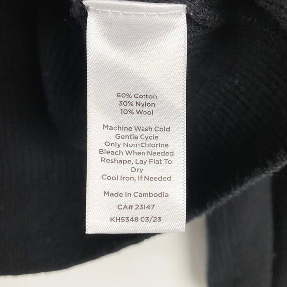 Talbots Black Button Up V-Neck Long Sleeve Cardigan Womens S Classic Minimalist - Picture 5 of 6